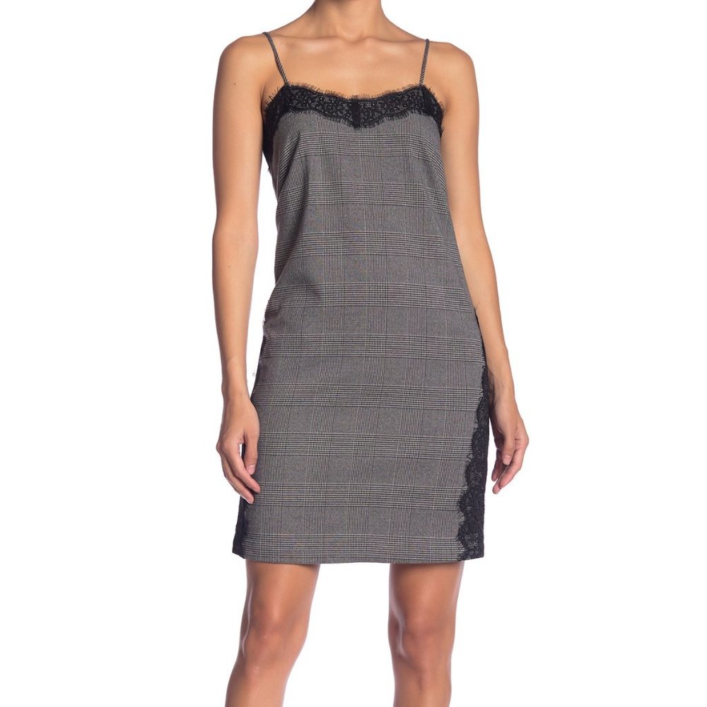 Dex Houndstooth Sweetheart Dress